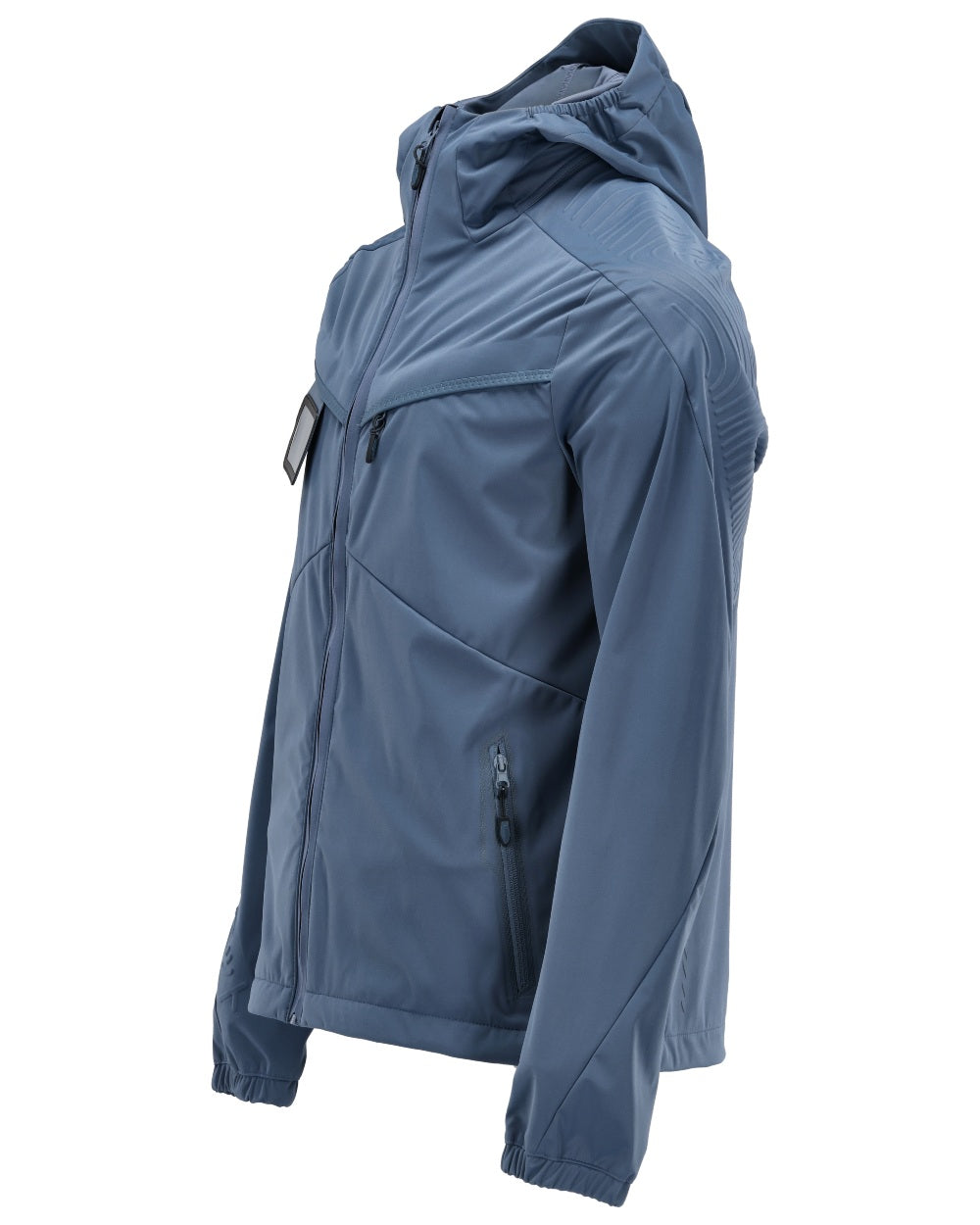 Stone Blue Coloured Mascot Workwear Mens Customized Windproof Jacket on white background 