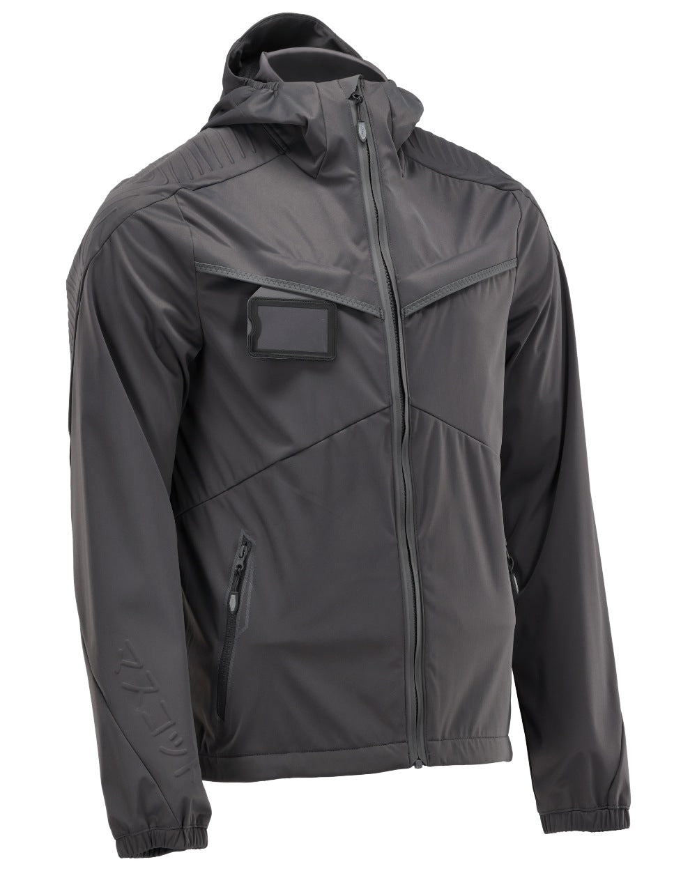 Stone Grey Coloured Mascot Workwear Mens Customized Windproof Jacket on white background 