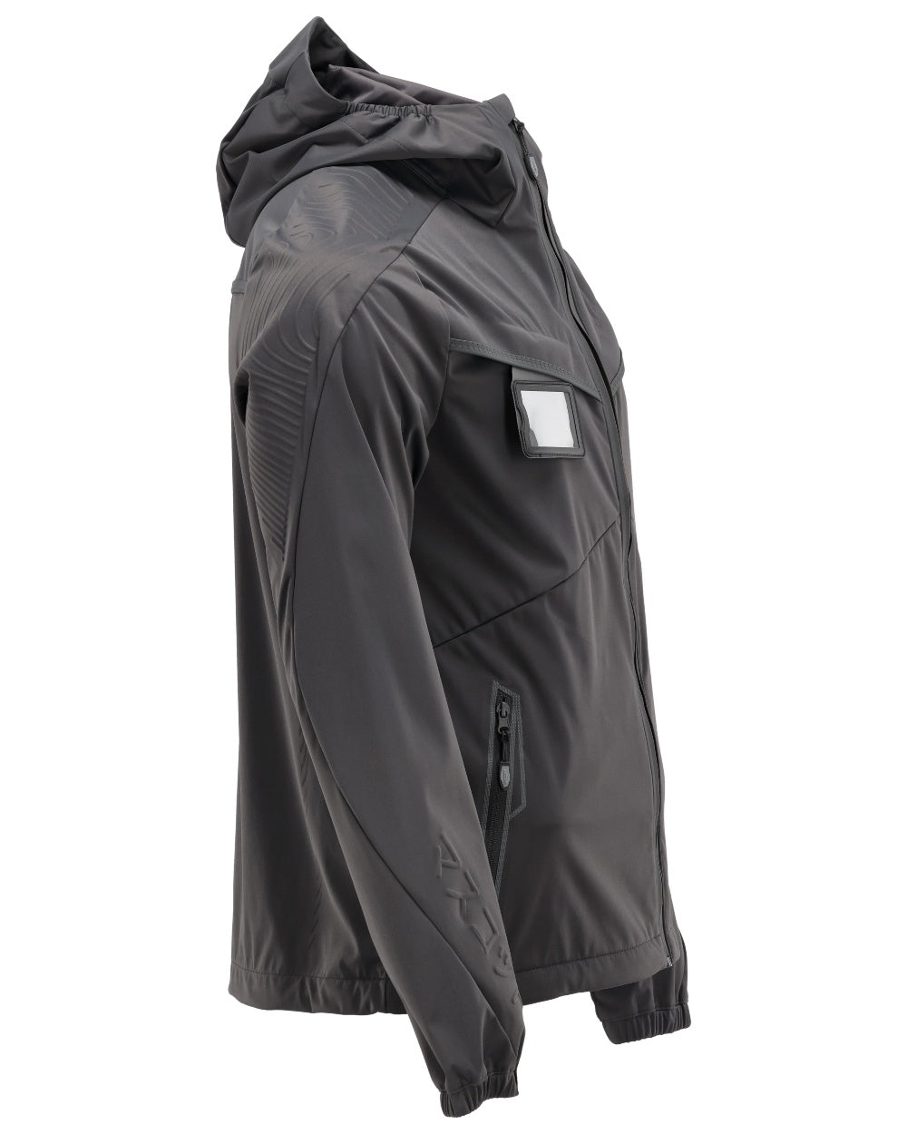 Stone Grey Coloured Mascot Workwear Mens Customized Windproof Jacket on white background 