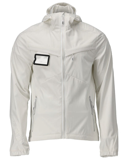 White Coloured Mascot Workwear Mens Customized Windproof Jacket on white background 