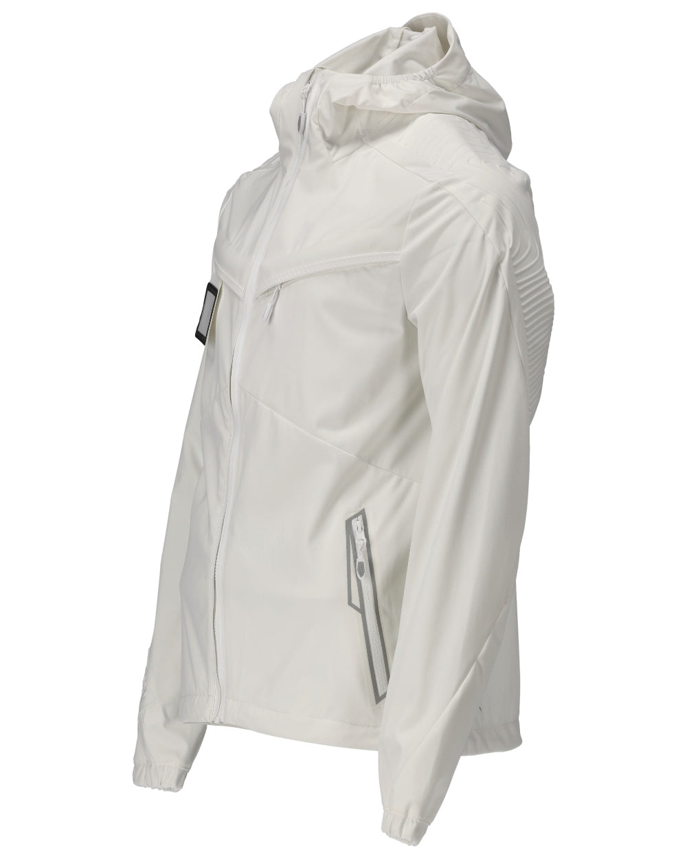 White Coloured Mascot Workwear Mens Customized Windproof Jacket on white background 