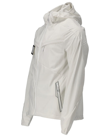 White Coloured Mascot Workwear Mens Customized Windproof Jacket on white background 