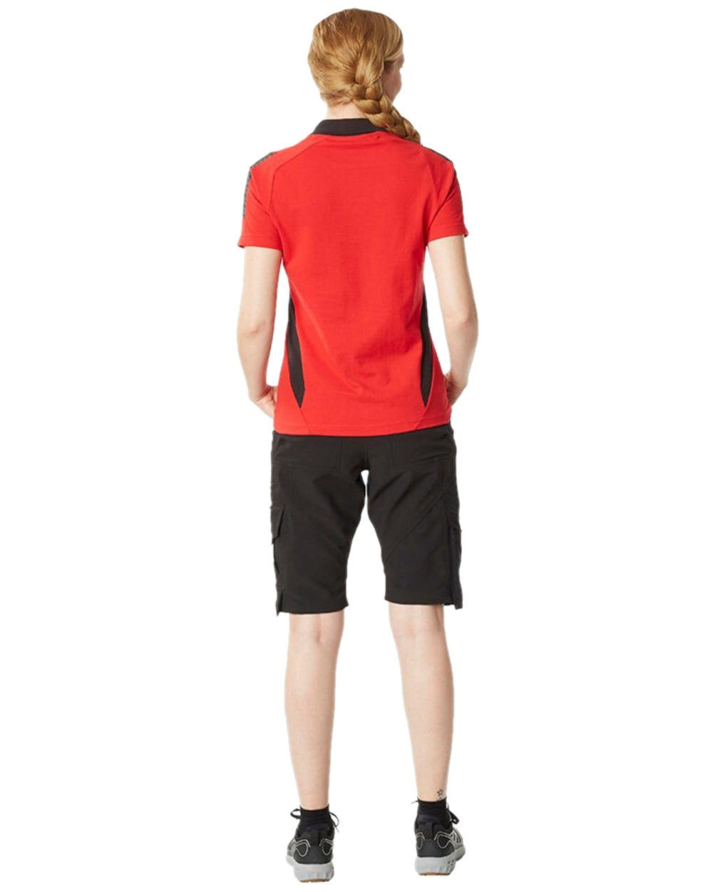 Black Coloured Mascot Workwear Womens Accelerate Diamond Fit Shorts on white background 