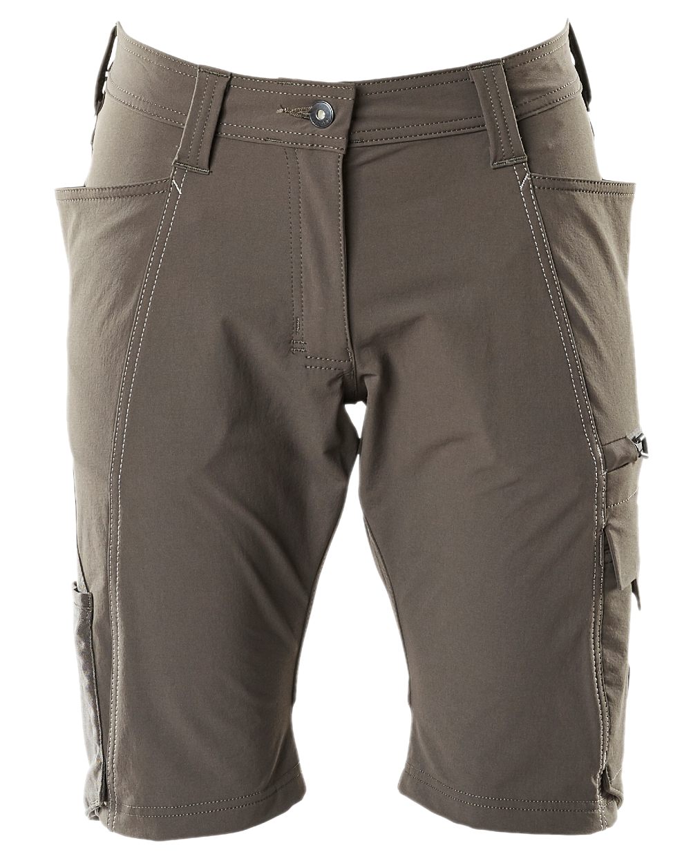 Dark Anthracite Coloured Mascot Workwear Womens Accelerate Diamond Fit Shorts on white background 