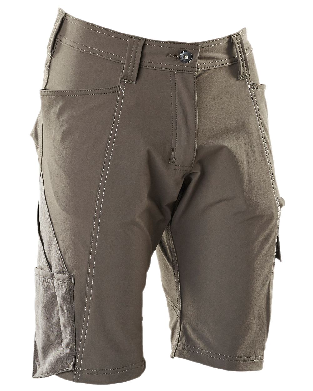 Dark Anthracite Coloured Mascot Workwear Womens Accelerate Diamond Fit Shorts on white background 