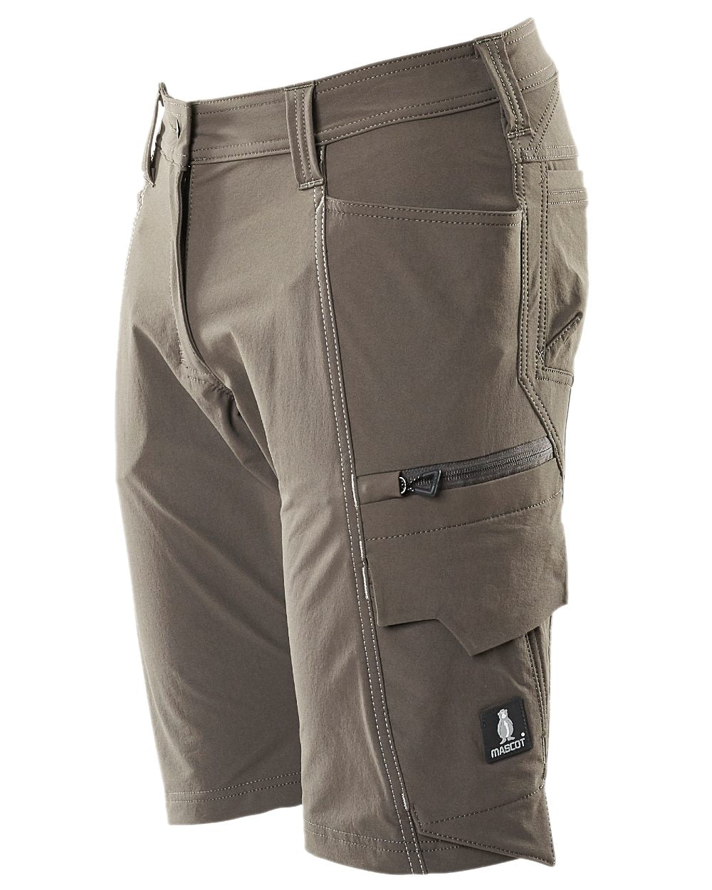 Dark Anthracite Coloured Mascot Workwear Womens Accelerate Diamond Fit Shorts on white background 