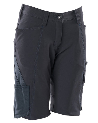 Dark Navy Coloured Mascot Workwear Womens Accelerate Diamond Fit Shorts on white background 