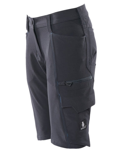 Dark Navy Coloured Mascot Workwear Womens Accelerate Diamond Fit Shorts on white background 