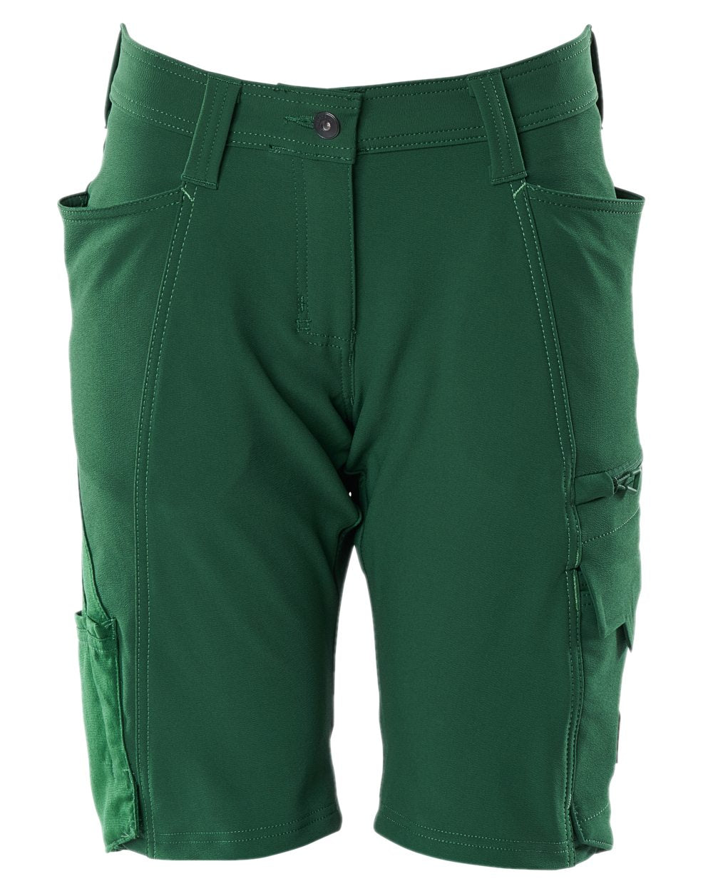 Green Coloured Mascot Workwear Womens Accelerate Diamond Fit Shorts on white background 