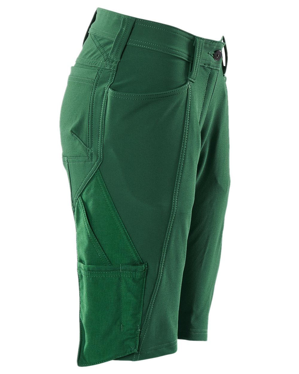 Green Coloured Mascot Workwear Womens Accelerate Diamond Fit Shorts on white background 
