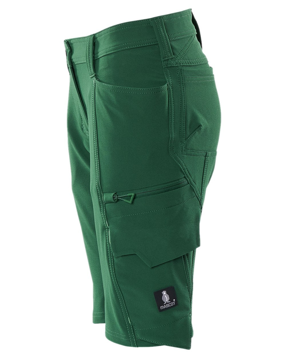 Green Coloured Mascot Workwear Womens Accelerate Diamond Fit Shorts on white background 