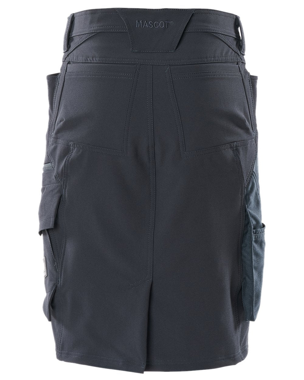 Dark Navy Coloured Mascot Workwear Womens Accelerate Diamond Fit Skirt on white background 