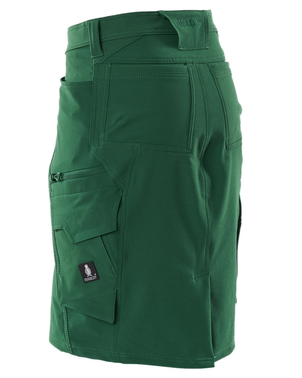 Green Coloured Mascot Workwear Womens Accelerate Diamond Fit Skirt on white background 