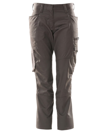 Dark Anthracite Coloured Mascot Workwear Womens Accelerate Extra Lightweight Trousers on white background 