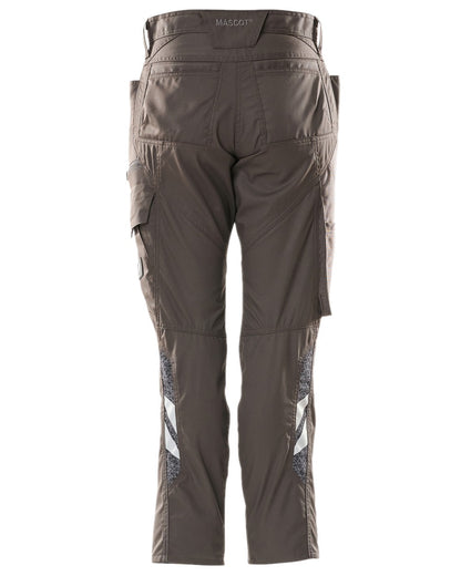 Dark Anthracite Coloured Mascot Workwear Womens Accelerate Extra Lightweight Trousers on white background 