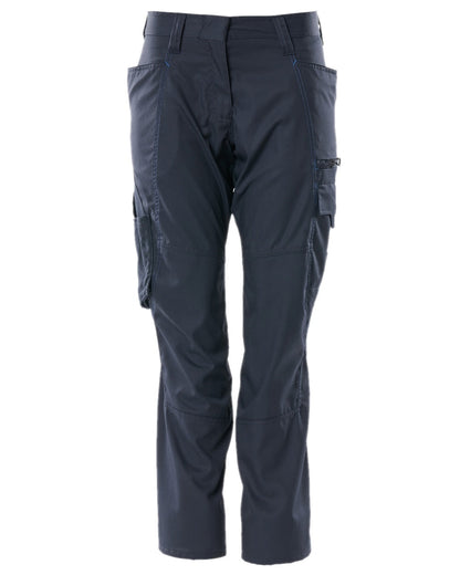 Dark Navy Coloured Mascot Workwear Womens Accelerate Extra Lightweight Trousers on white background 