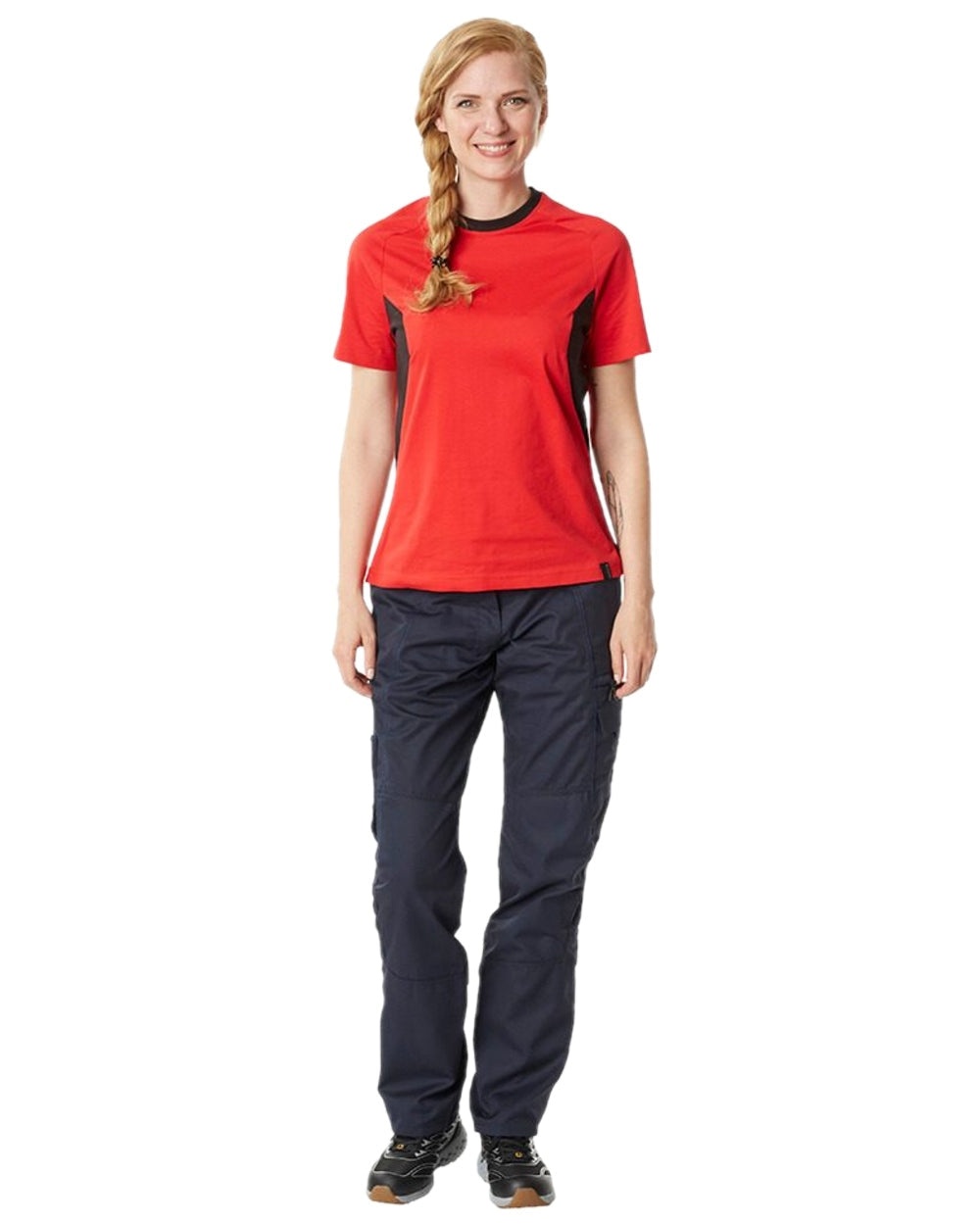 Dark Navy Coloured Mascot Workwear Womens Accelerate Extra Lightweight Trousers on white background 