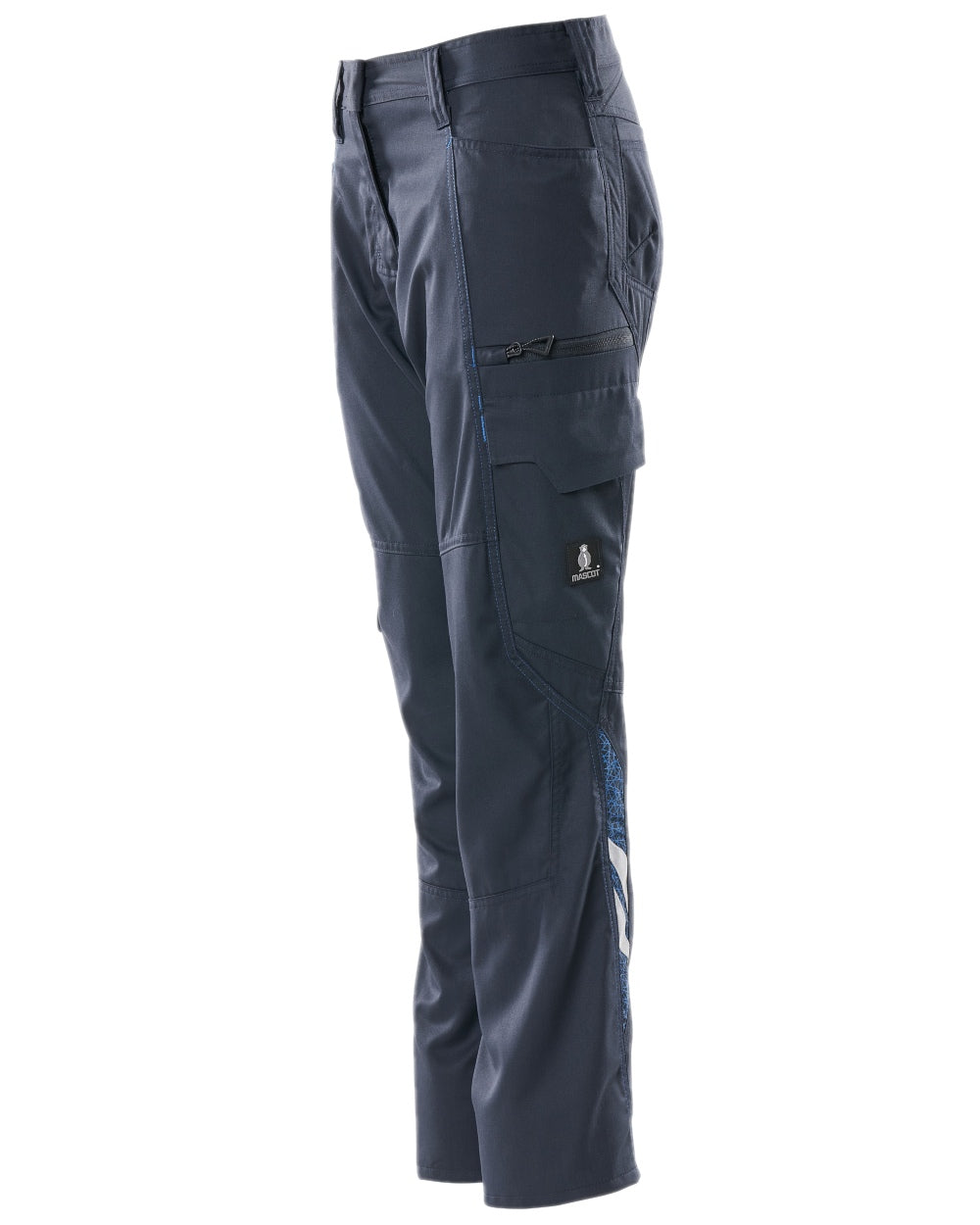 Dark Navy Coloured Mascot Workwear Womens Accelerate Extra Lightweight Trousers on white background 