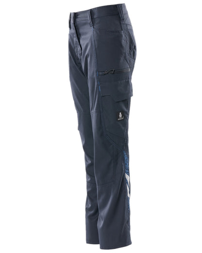 Dark Navy Coloured Mascot Workwear Womens Accelerate Extra Lightweight Trousers on white background 
