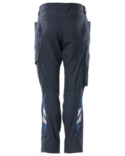 Dark Navy Coloured Mascot Workwear Womens Accelerate Extra Lightweight Trousers on white background 