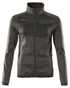Dark Anthracite Black Coloured Mascot Workwear Womens Accelerate Fleece Jumper With Zipper on white background 