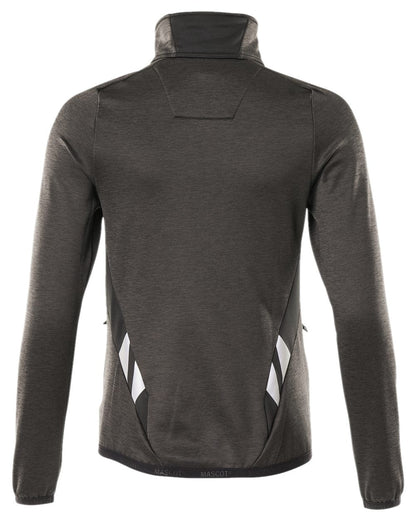 Dark Anthracite Black Coloured Mascot Workwear Womens Accelerate Fleece Jumper With Zipper on white background 