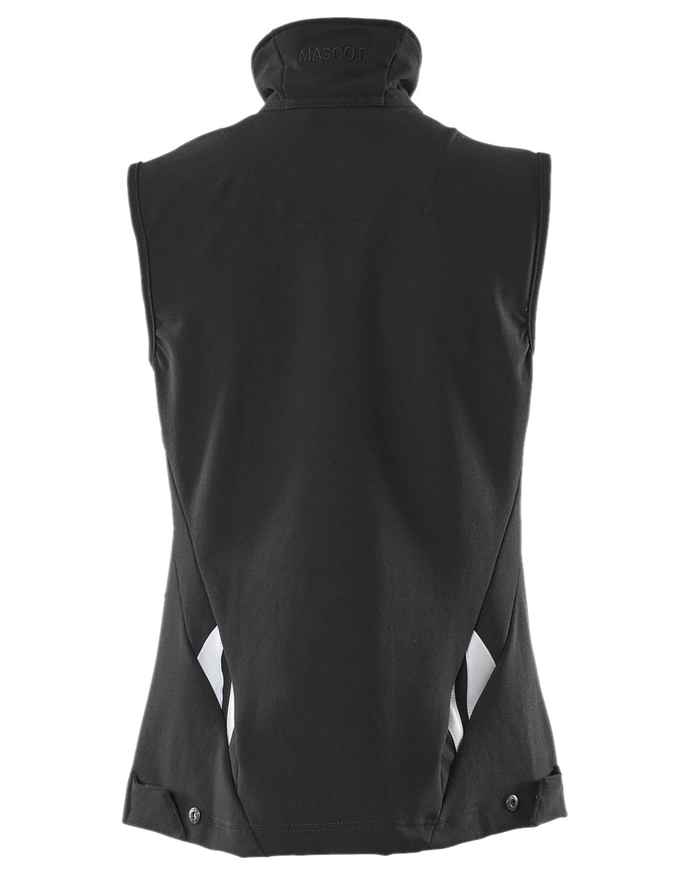 Black Coloured Mascot Workwear Womens Accelerate Gilet on white background 
