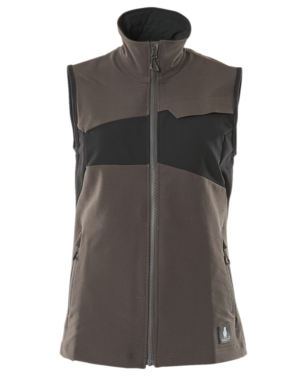 Dark Anthracite Black Coloured Mascot Workwear Womens Accelerate Gilet on white background 