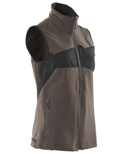 Dark Anthracite Black Coloured Mascot Workwear Womens Accelerate Gilet on white background 