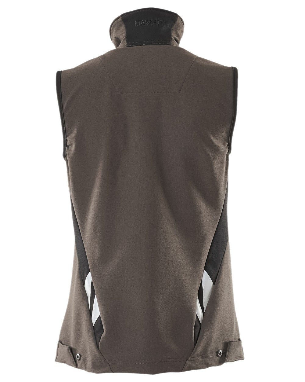Dark Anthracite Black Coloured Mascot Workwear Womens Accelerate Gilet on white background 