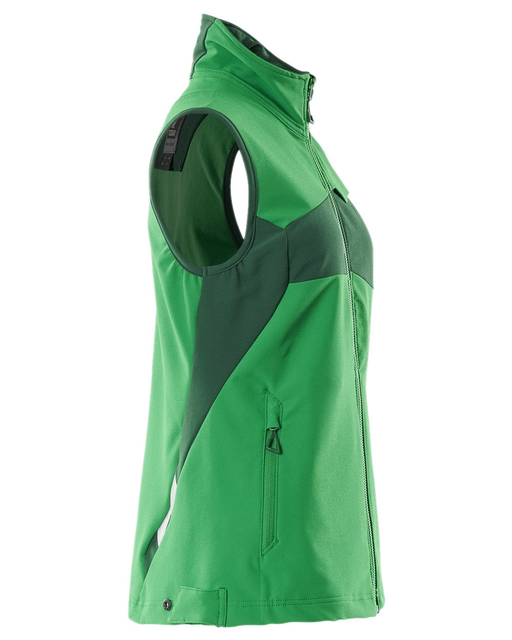 Grass Green Coloured Mascot Workwear Womens Accelerate Gilet on white background 