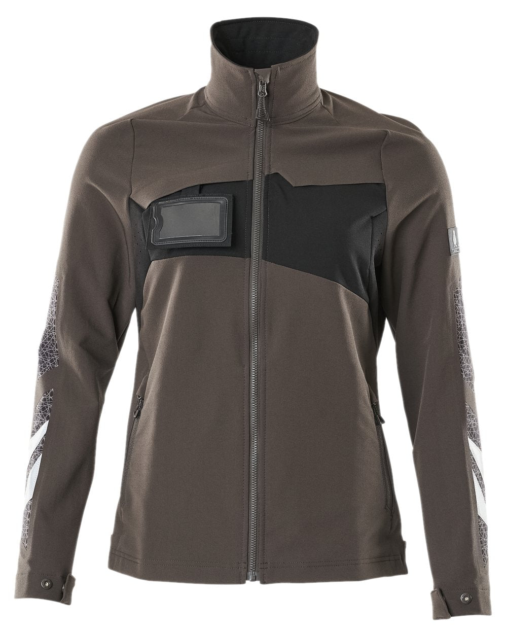 Dark Anthracite Black Coloured Mascot Workwear Womens Accelerate Jacket on white background 