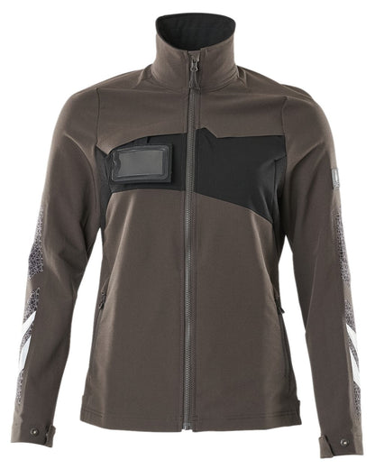 Dark Anthracite Black Coloured Mascot Workwear Womens Accelerate Jacket on white background 
