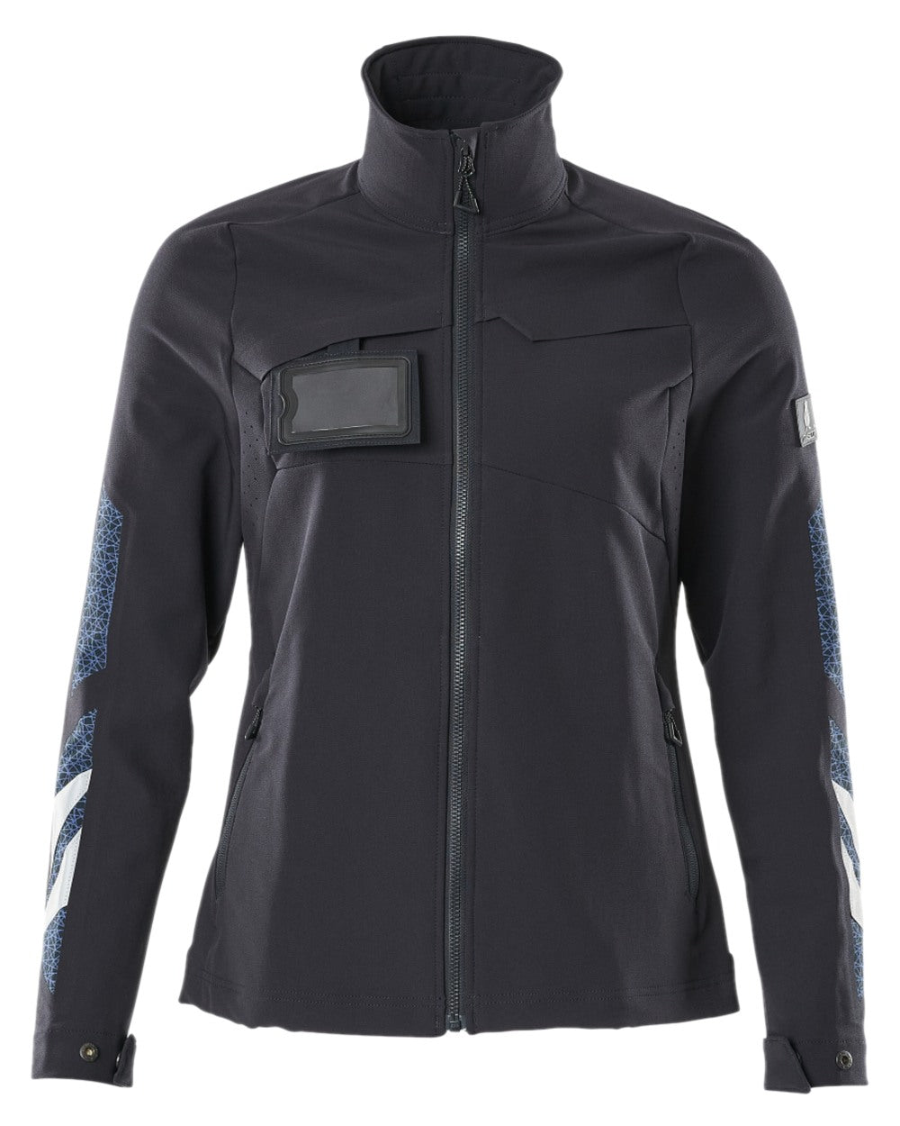 Dark Navy Coloured Mascot Workwear Womens Accelerate Jacket on white background 