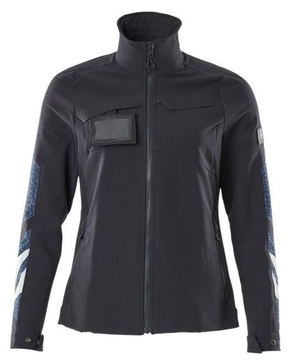 Dark Navy Coloured Mascot Workwear Womens Accelerate Jacket on white background 