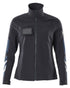Dark Navy Coloured Mascot Workwear Womens Accelerate Jacket on white background 