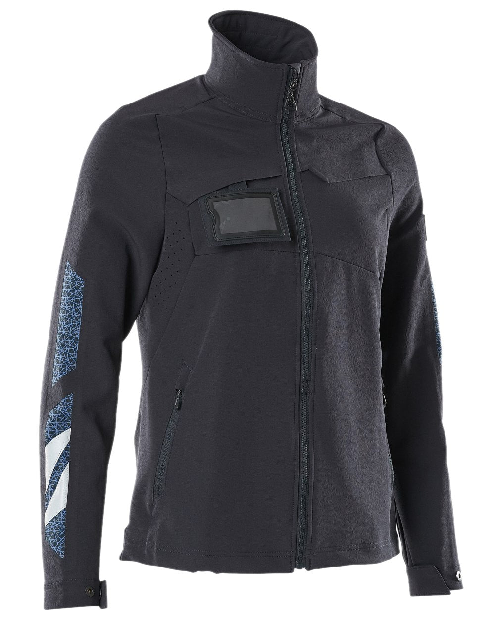 Dark Navy Coloured Mascot Workwear Womens Accelerate Jacket on white background 