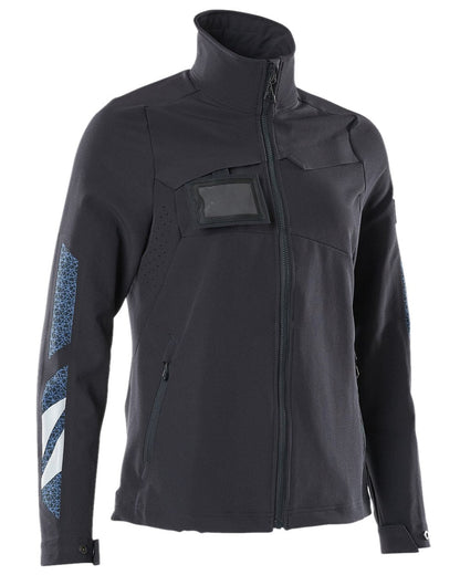 Dark Navy Coloured Mascot Workwear Womens Accelerate Jacket on white background 