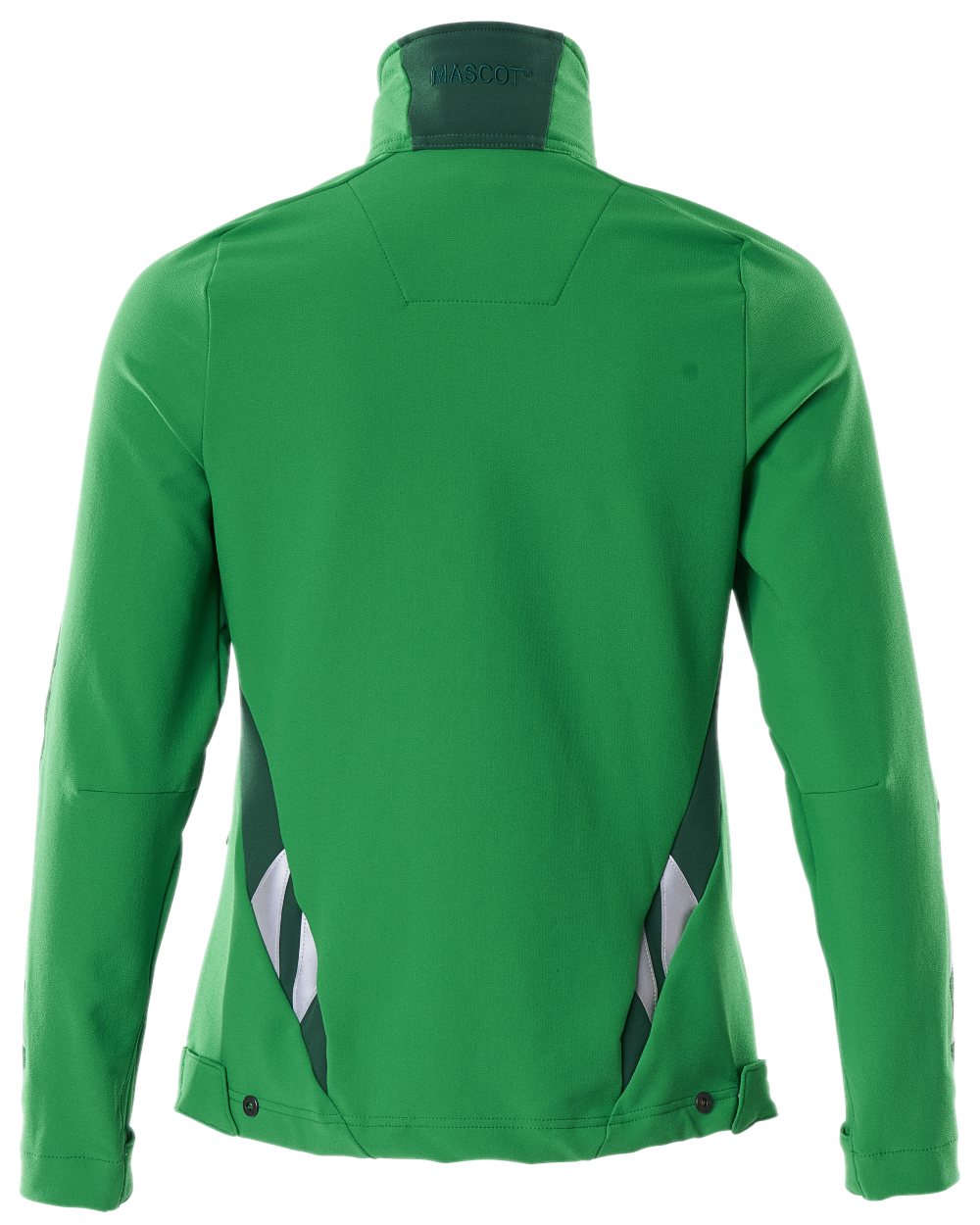 Grass Green Coloured Mascot Workwear Womens Accelerate Jacket on white background 