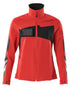 Traffic Red Black Coloured Mascot Workwear Womens Accelerate Jacket on white background 