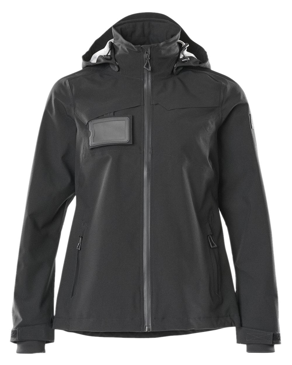 Black Coloured Mascot Workwear Womens Accelerate Lightweight Outer Shell Jacket on white background 