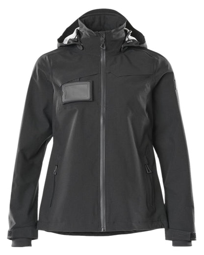 Black Coloured Mascot Workwear Womens Accelerate Lightweight Outer Shell Jacket on white background 