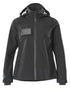 Black Coloured Mascot Workwear Womens Accelerate Lightweight Outer Shell Jacket on white background 