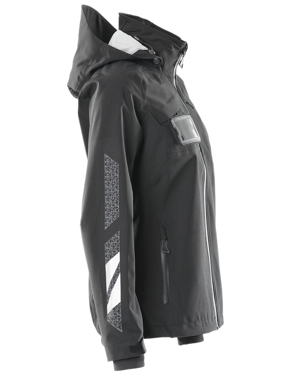 Black Coloured Mascot Workwear Womens Accelerate Lightweight Outer Shell Jacket on white background 
