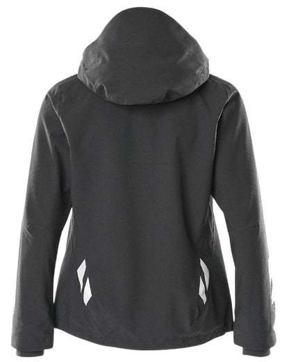 Black Coloured Mascot Workwear Womens Accelerate Lightweight Outer Shell Jacket on white background 