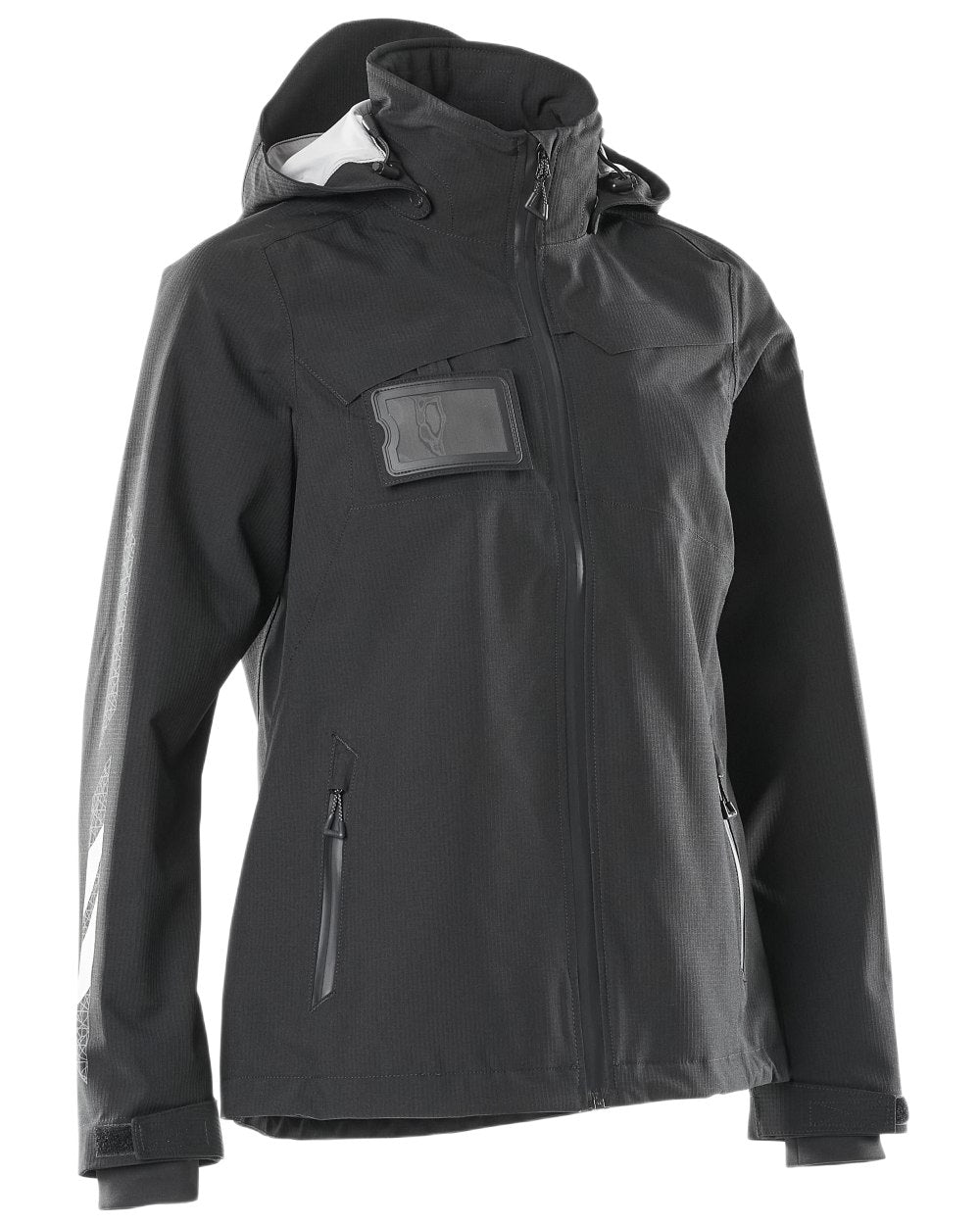 Black Coloured Mascot Workwear Womens Accelerate Lightweight Outer Shell Jacket on white background 
