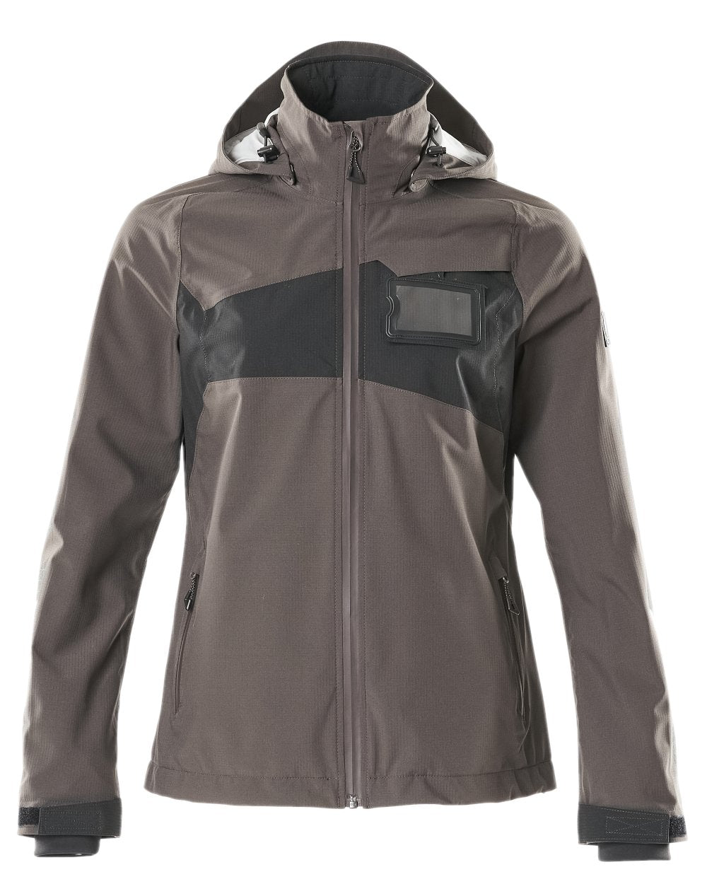 Dark Anthracite Black Coloured Mascot Workwear Womens Accelerate Lightweight Outer Shell Jacket on white background 