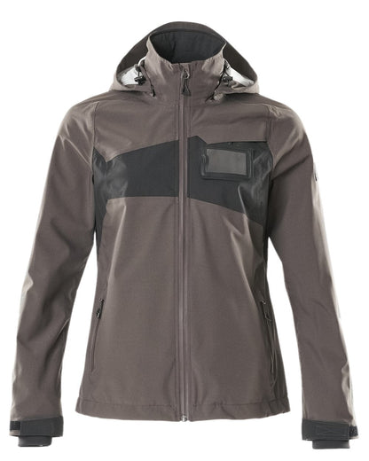 Dark Anthracite Black Coloured Mascot Workwear Womens Accelerate Lightweight Outer Shell Jacket on white background 