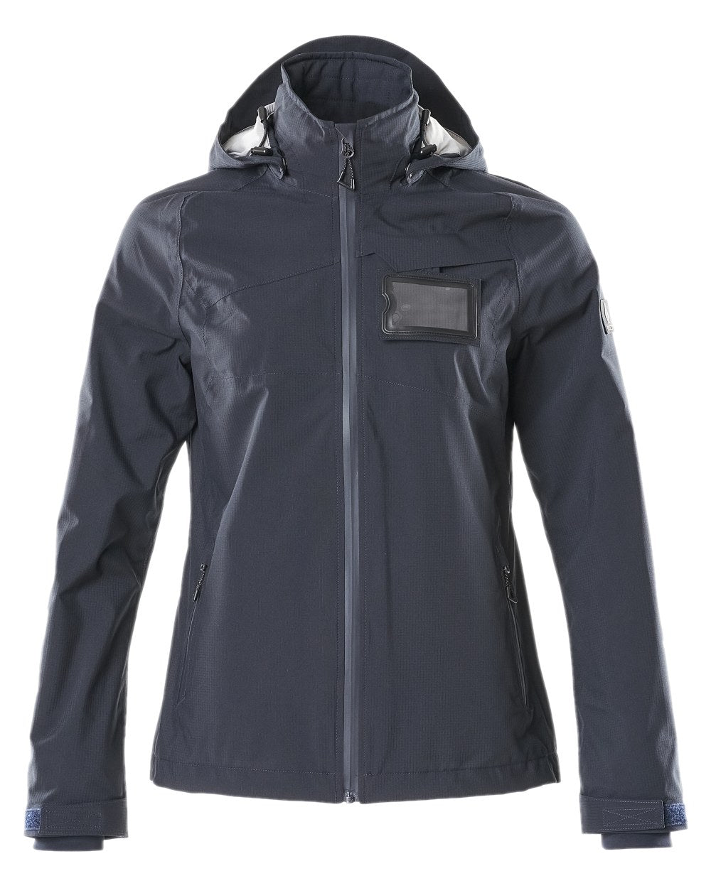 Dark Navy Coloured Mascot Workwear Womens Accelerate Lightweight Outer Shell Jacket on white background 