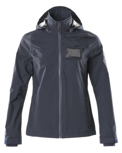 Dark Navy Coloured Mascot Workwear Womens Accelerate Lightweight Outer Shell Jacket on white background 